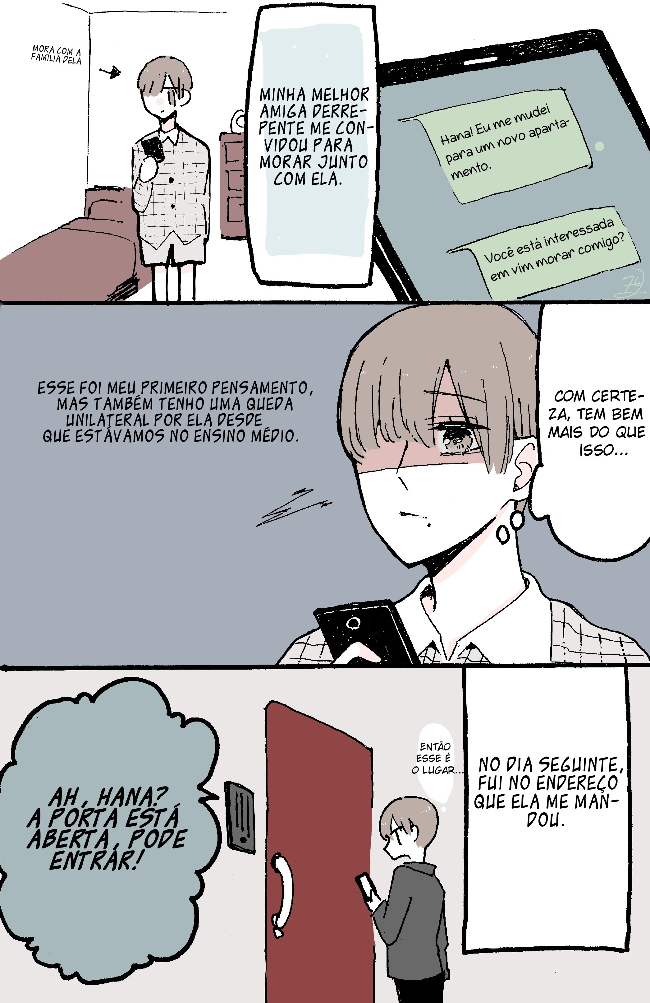 Doukyonin ni Kataomoi Shiteru Yuri Manga Vol. 1 Ch. 1 第1页