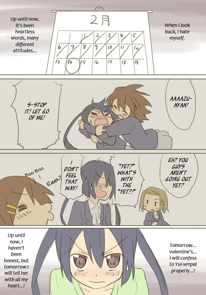 K-ON! - Valentine's Day Manga  (Doujinshi) 第1页