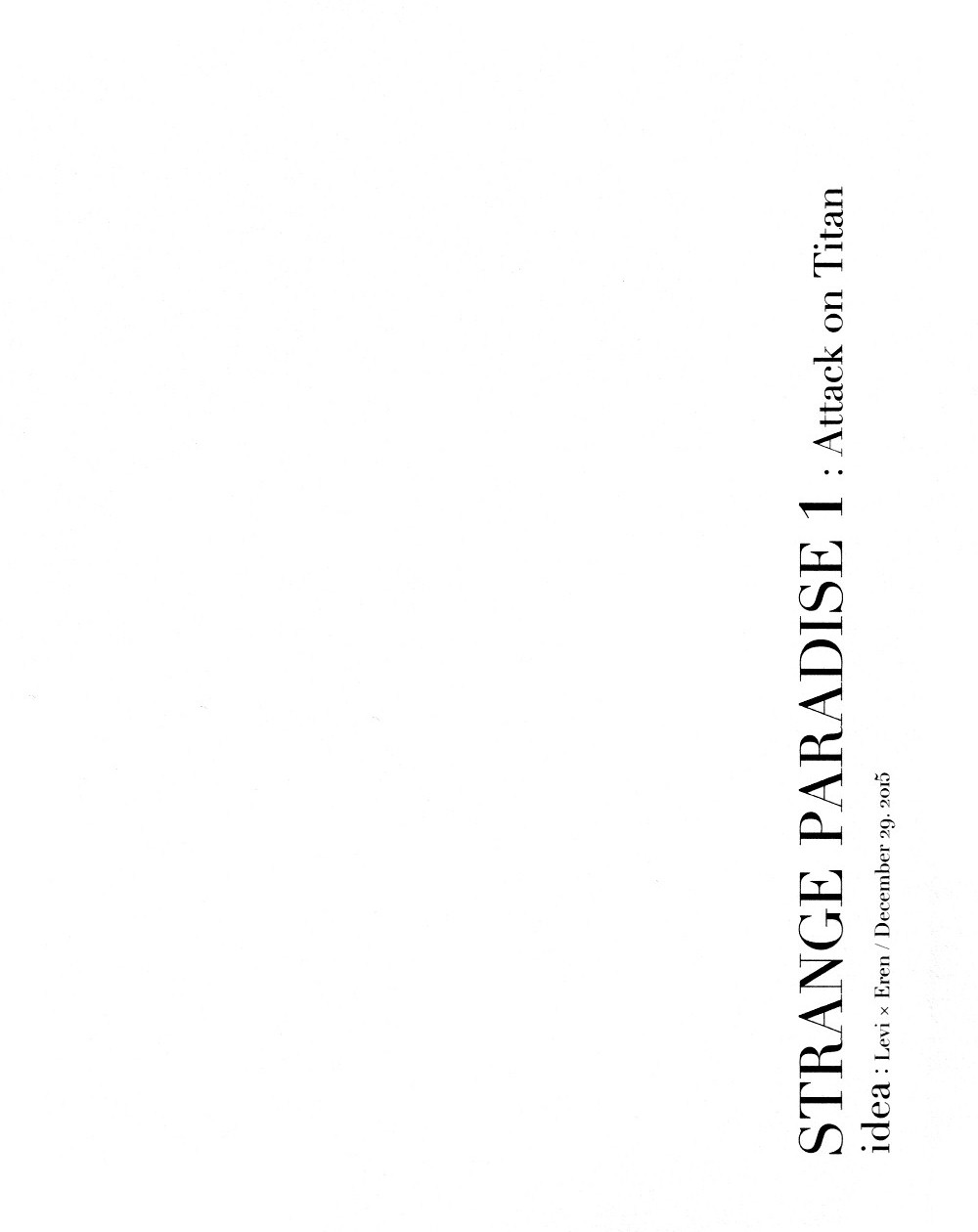 Attack on Titan - Strange Paradise (Doujinshi) 第3页