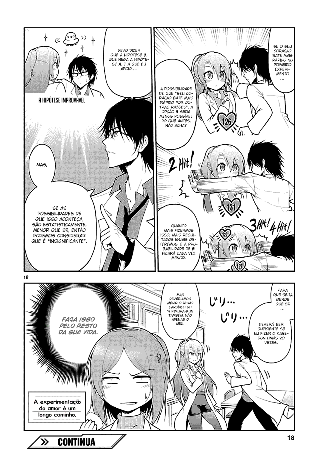 Rikei ga Koi ni Ochita no de Shoumei shitemita Prova 2: A ciência se apaixonou, então nós tentamos medir os batimentos cardíacos 第18页