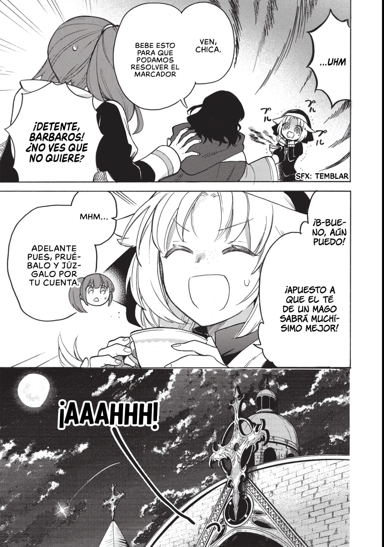 Akuyuu no Ore ga Ponkotsu Kishi o Miterarenain da ga, Dou Sewa o Yakya Ii?: Madome Gaiden Dicen que tu primer amor sabe como a limón, pero el té de la torpe caballero sabía como a lodo. 第34页
