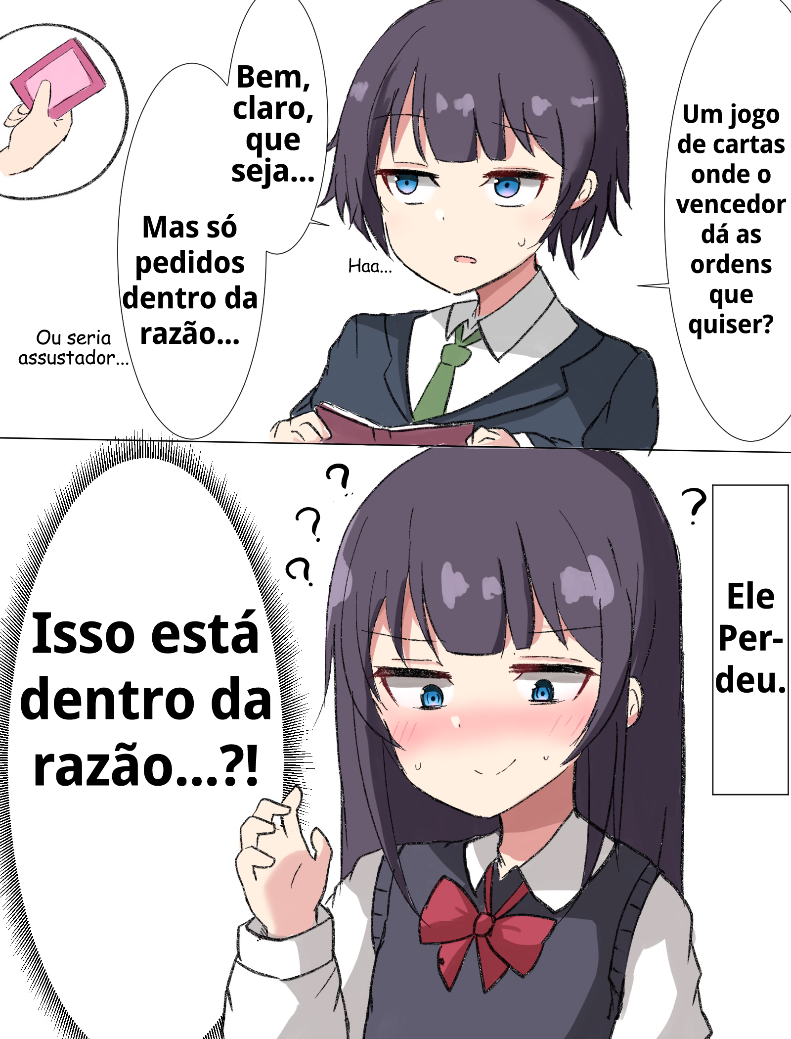 A 2-Panel Style Manga Where the Crossdressing Boy Instantly Loses. 第5页
