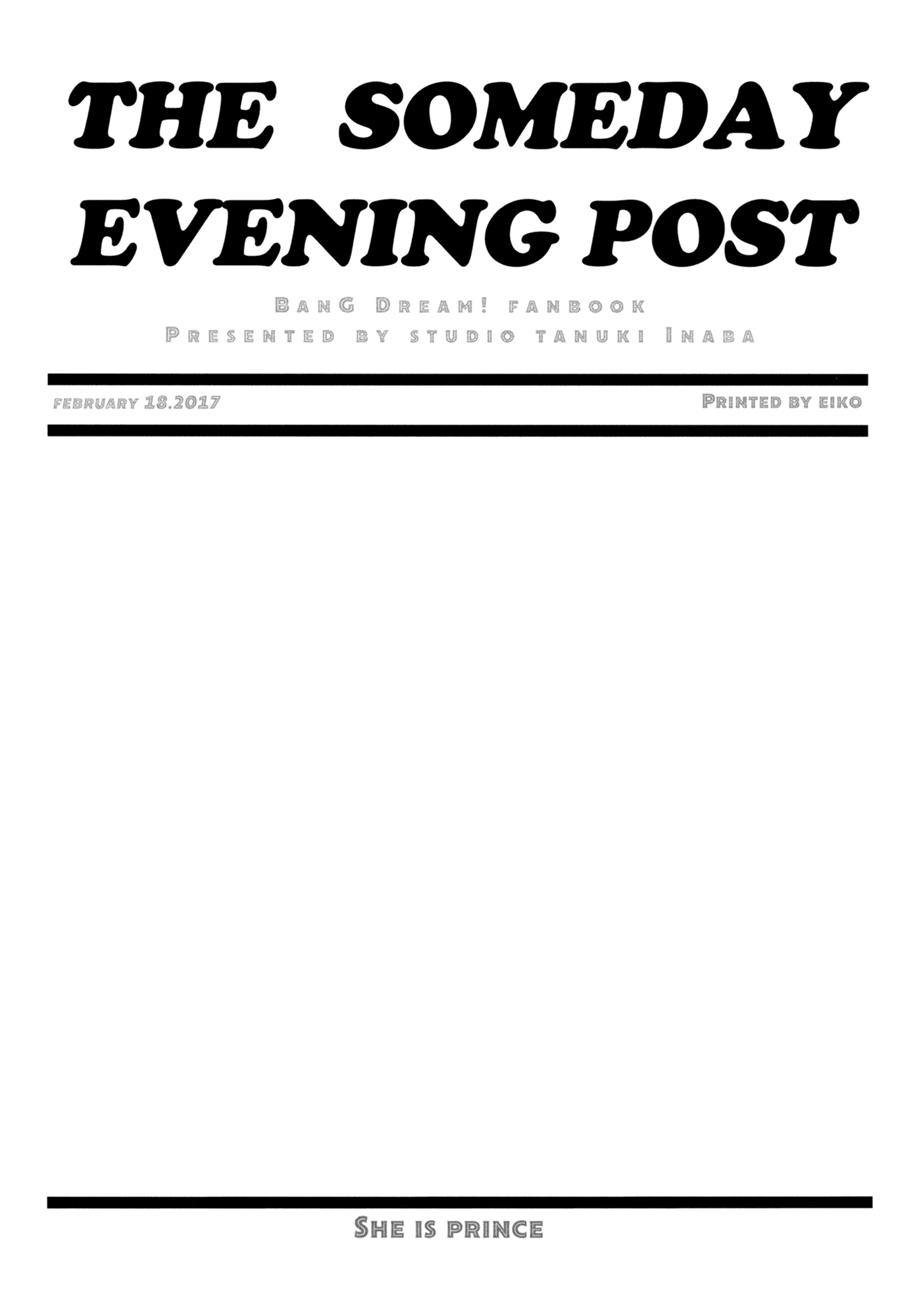 BanG Dream! - THE SOMEDAY EVENING POST (doujinshi) 第2页