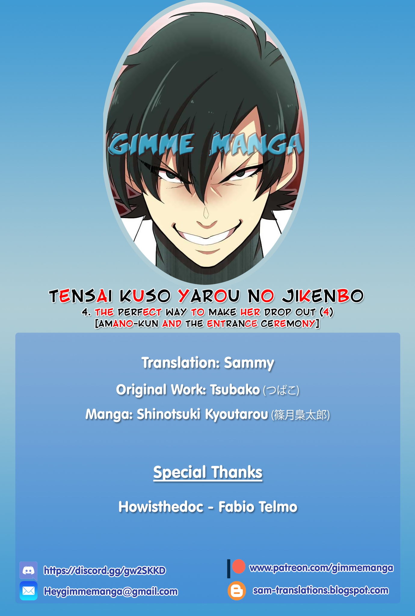 Tensai Kusoyarou no Jikenbo The Perfect way to make her drop out (4) [Amano-kun and the entrance ceremony] 第1页