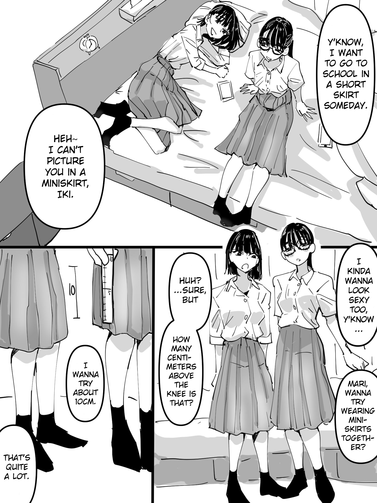 That Time Me and My Friend Tried Raising Our Skirts 10cm Above the Knee 第1页