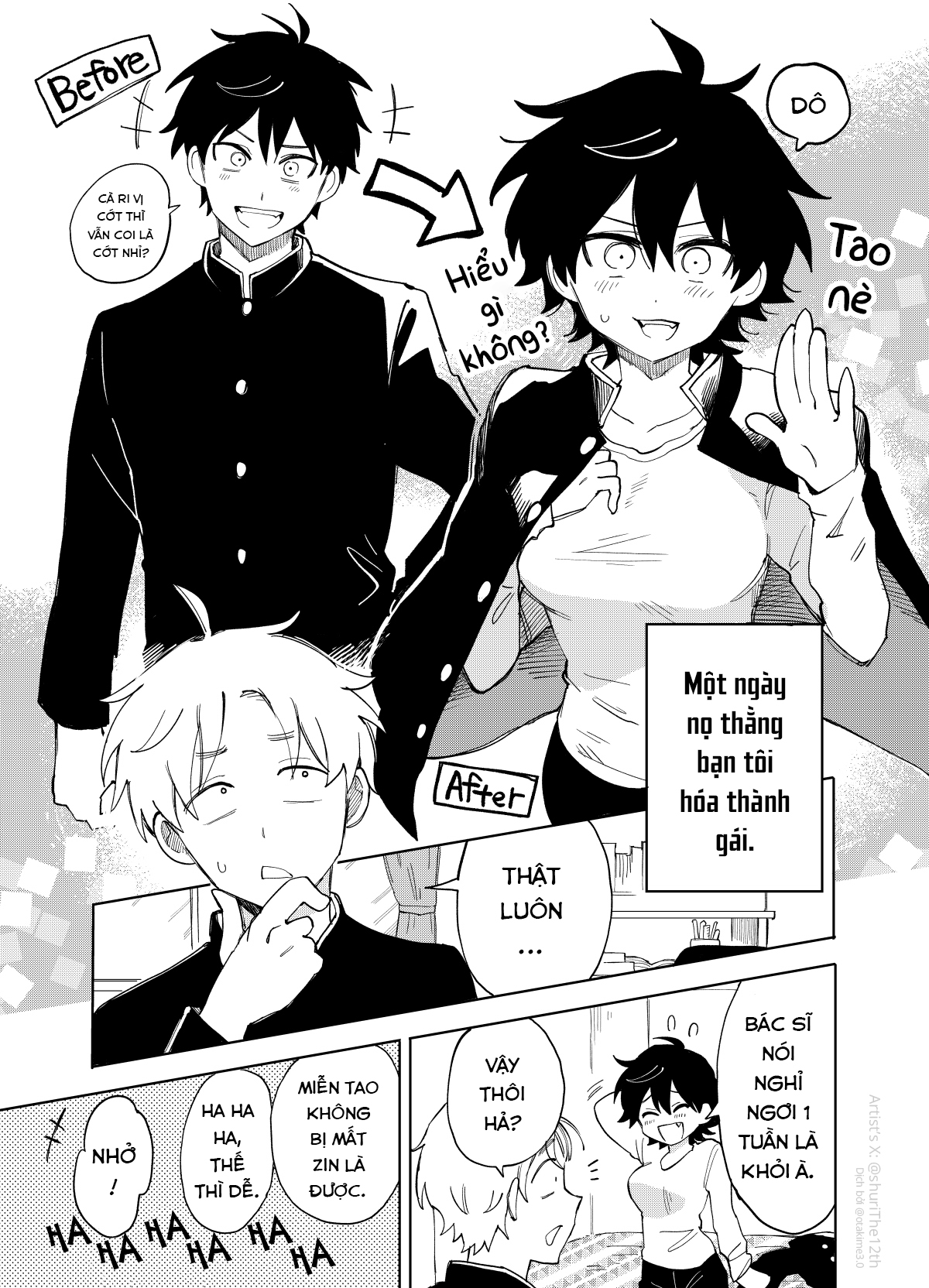 My friend turned into a woman Oneshot 第1页