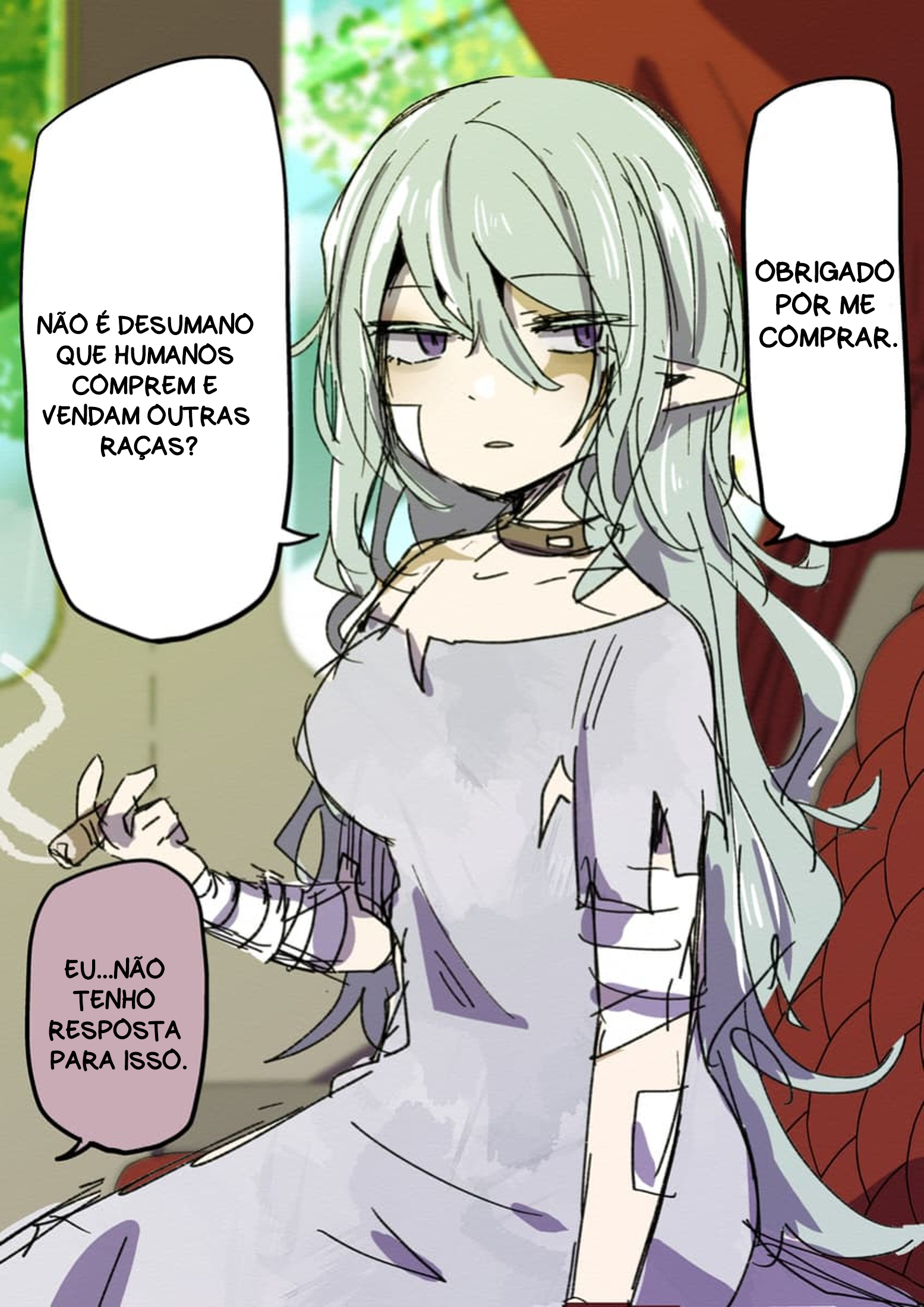 Shijou de Katta Dorei Elf ni Oratsukareru Comprei um escravo elfo rude no mercado 第1页