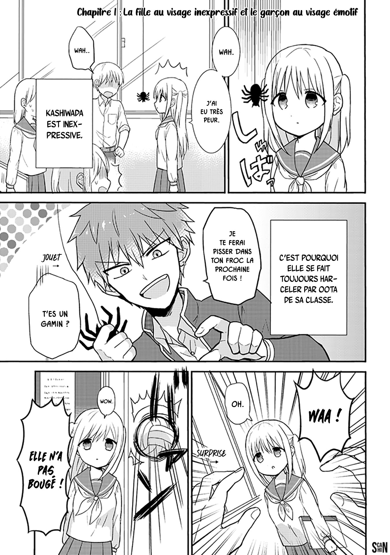 Kao ni Denai Kashiwada-san to Kao ni Deru Oota-kun La fille au visage inexpressif et le garçon au visage émotif 第5页