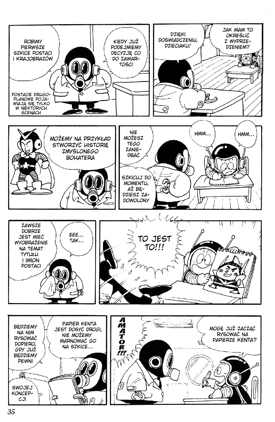 Akira Toriyama's Lazy Manga Lab Nieporadka mangowe praktyki 第37页