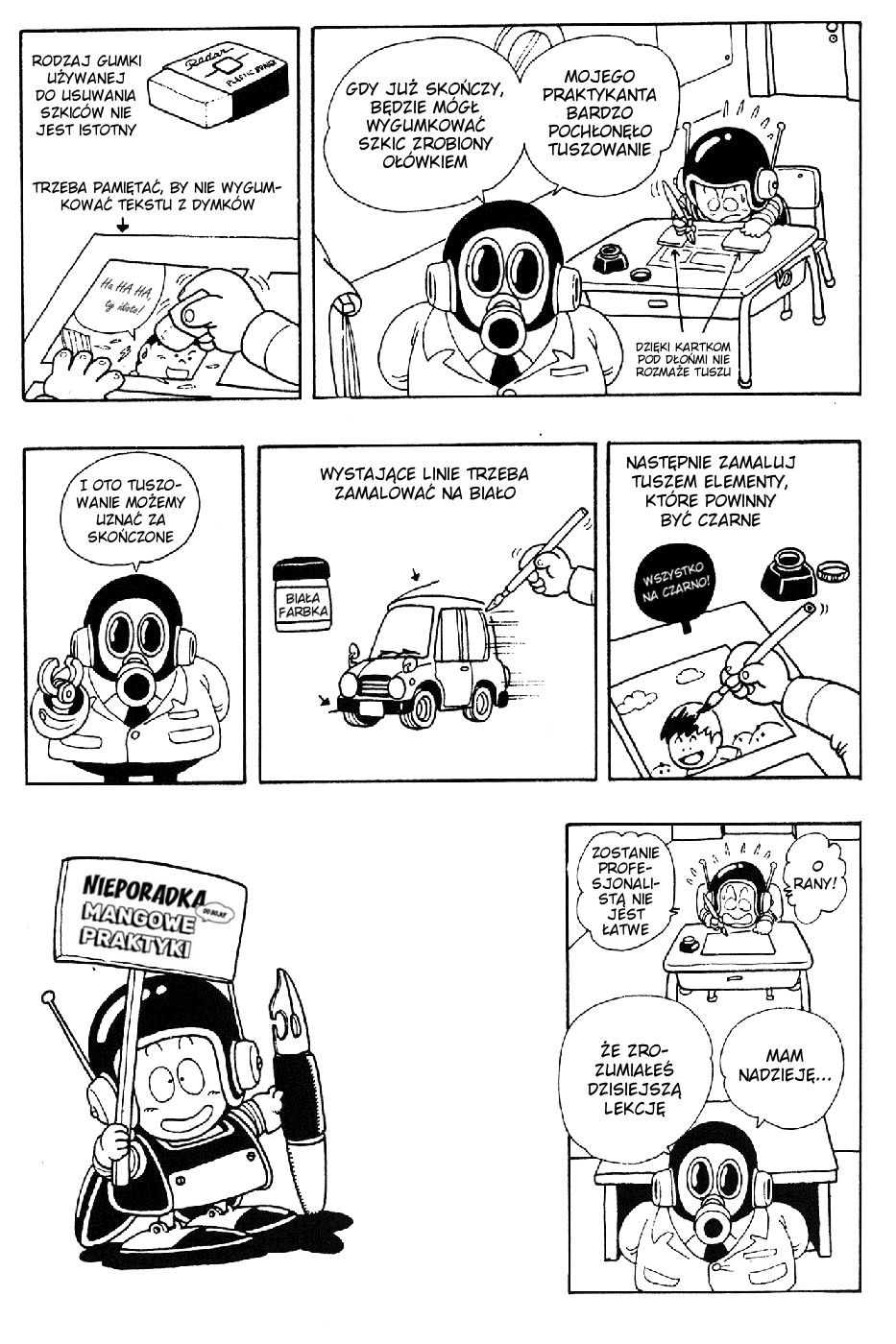 Akira Toriyama's Lazy Manga Lab Nieporadka mangowe praktyki 第47页