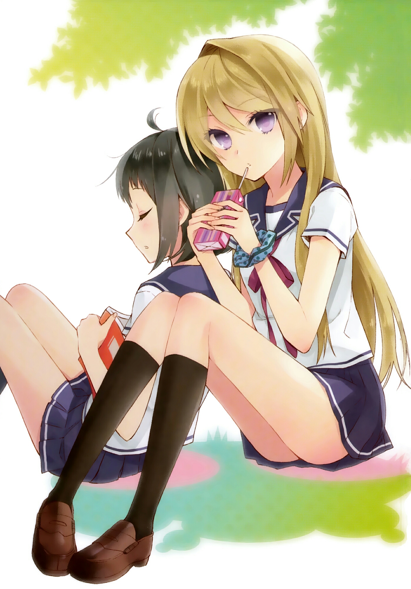 Riko to Haru to Onsen to Iruka Riko y Haru y baño al aire libre. 第2页