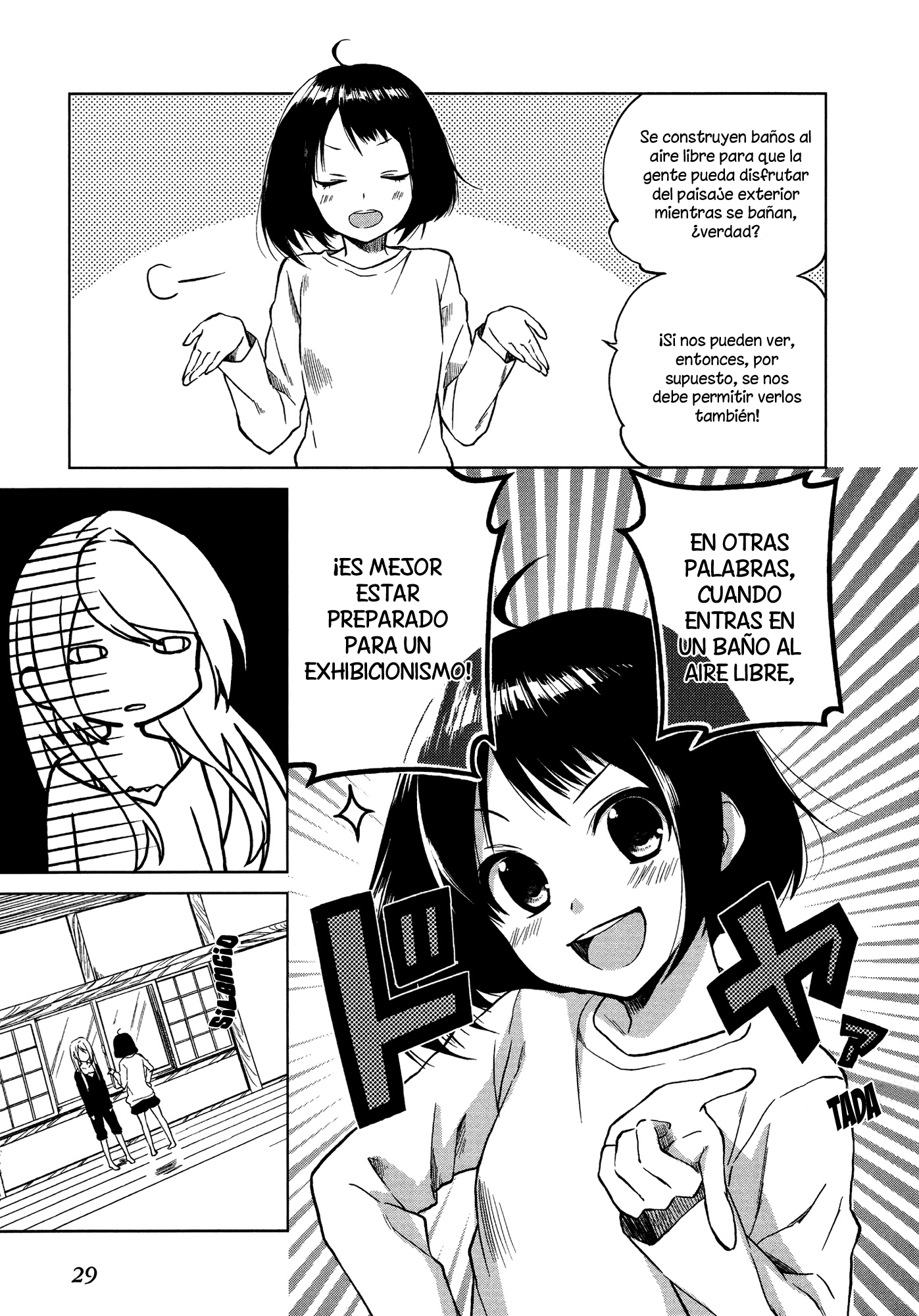 Riko to Haru to Onsen to Iruka Riko y Haru y baño al aire libre. 第29页