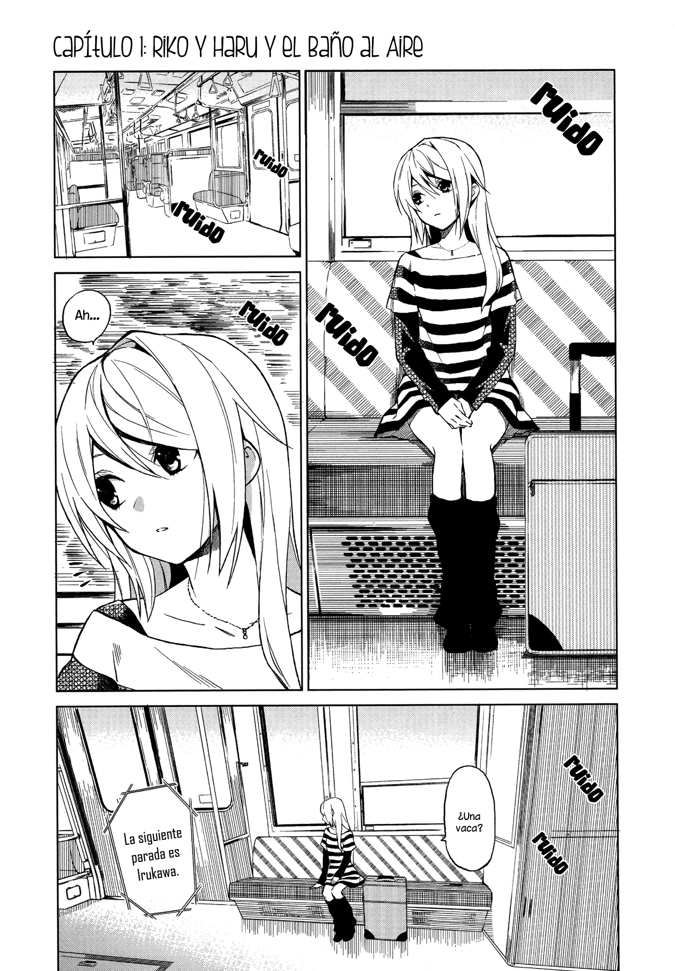 Riko to Haru to Onsen to Iruka Riko y Haru y baño al aire libre. 第4页