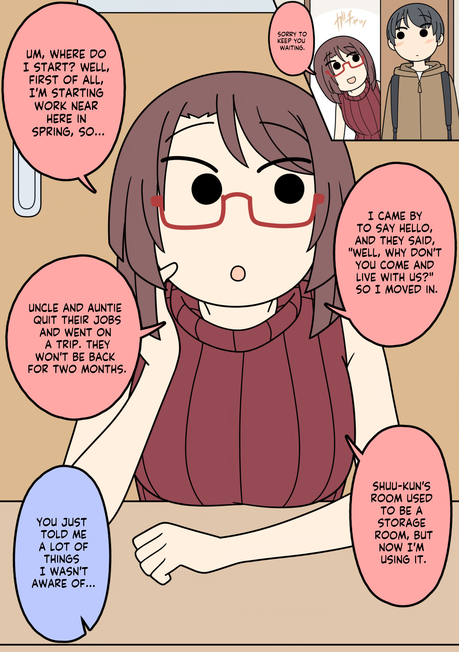 Kisei Shitara Juushi ga Kurashiteta That means we'll be living together in the meantime, then? 第1页