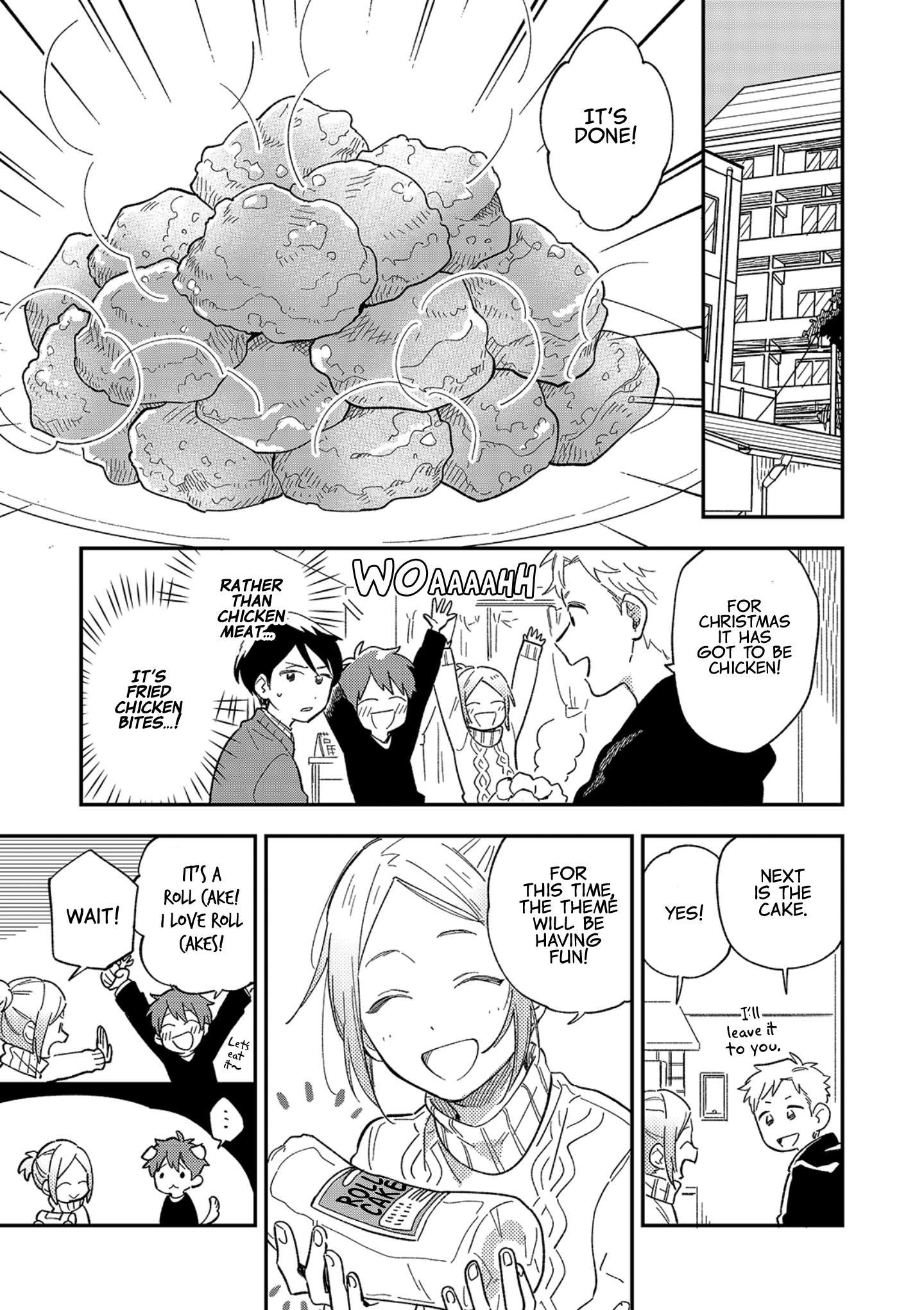 Danshi Koukousei wa Kyou mo Onaka ga Suiteiru Cake styled like Bûche de Noël 第6页