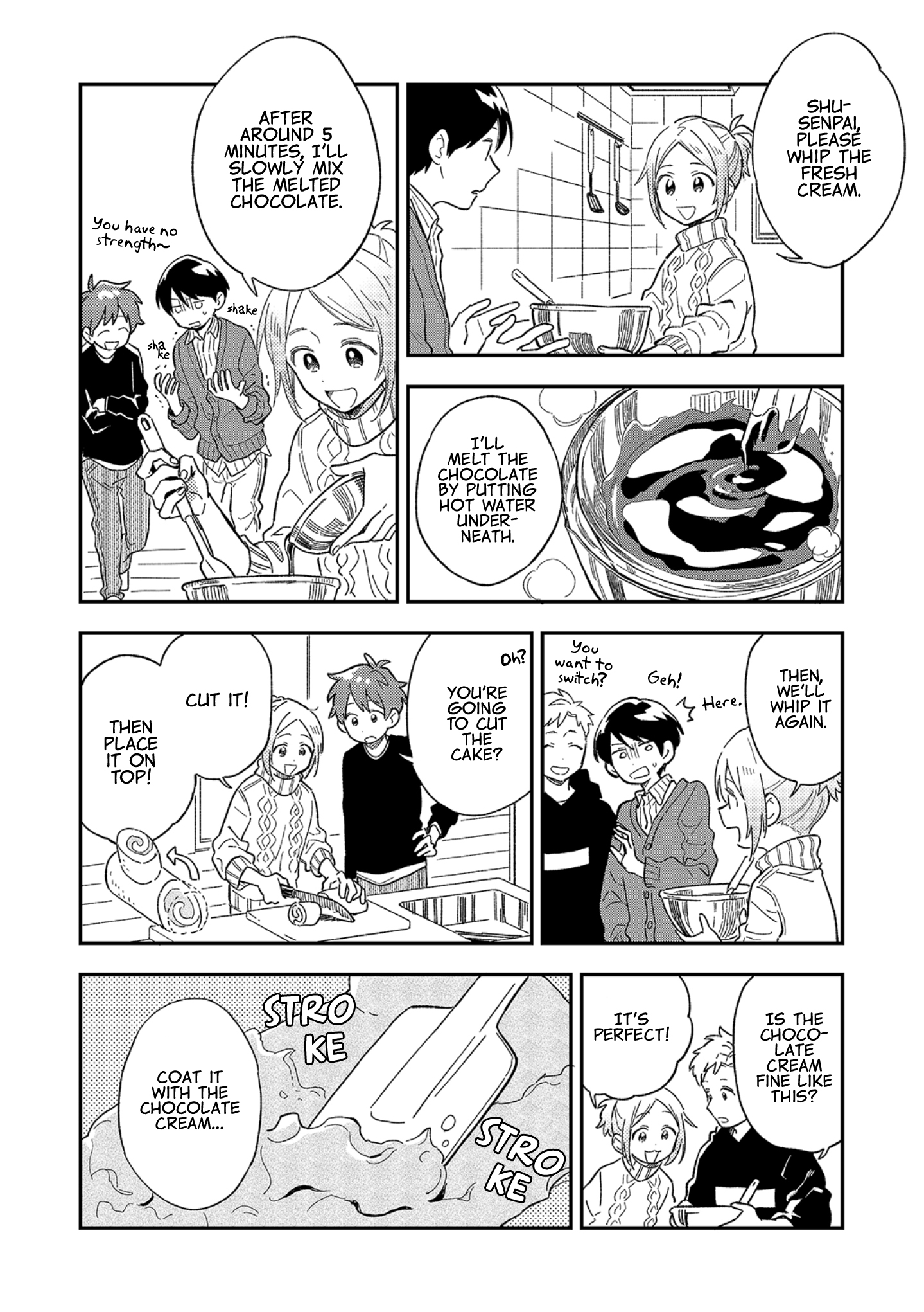 Danshi Koukousei wa Kyou mo Onaka ga Suiteiru Cake styled like Bûche de Noël 第7页