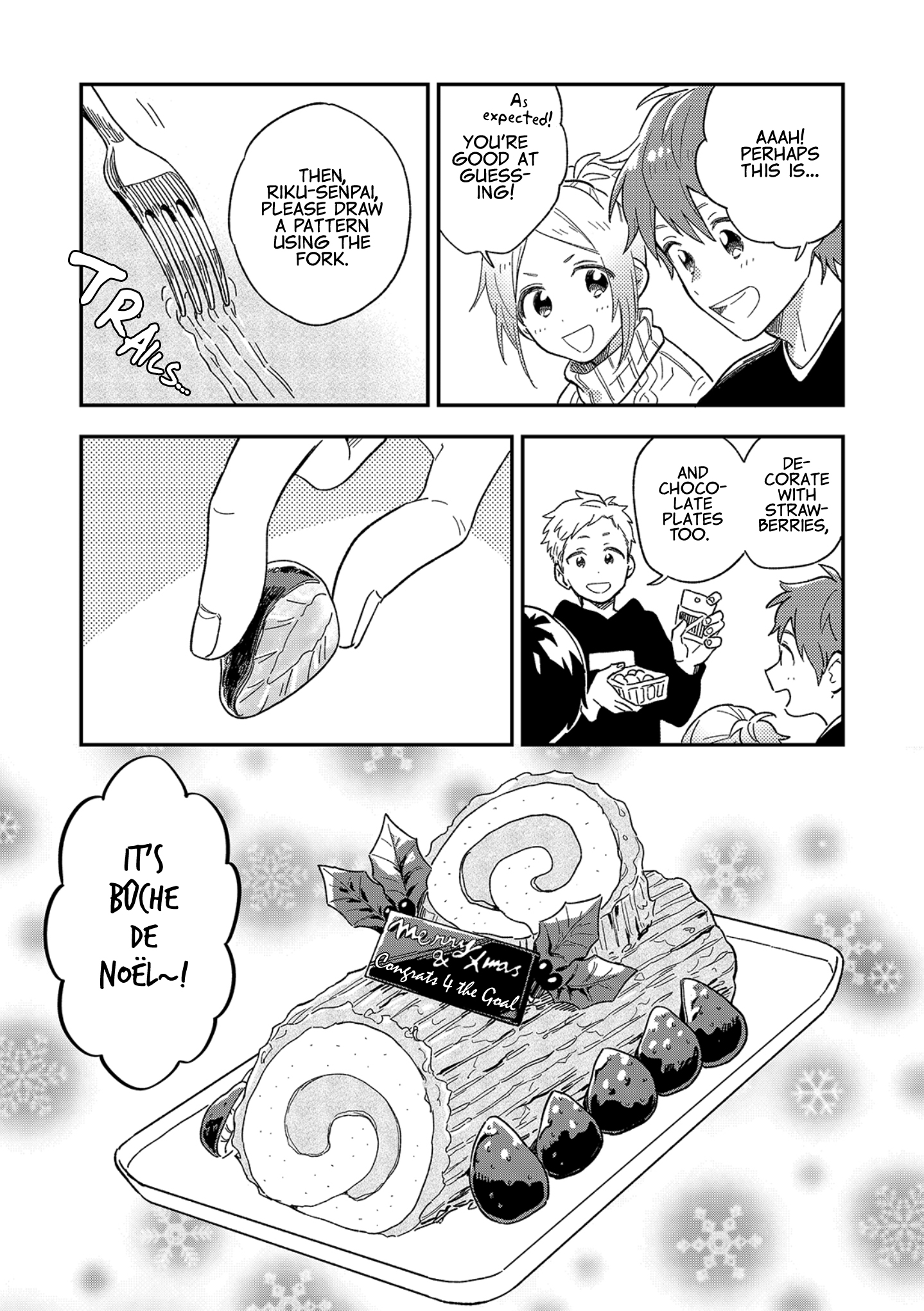 Danshi Koukousei wa Kyou mo Onaka ga Suiteiru Cake styled like Bûche de Noël 第8页