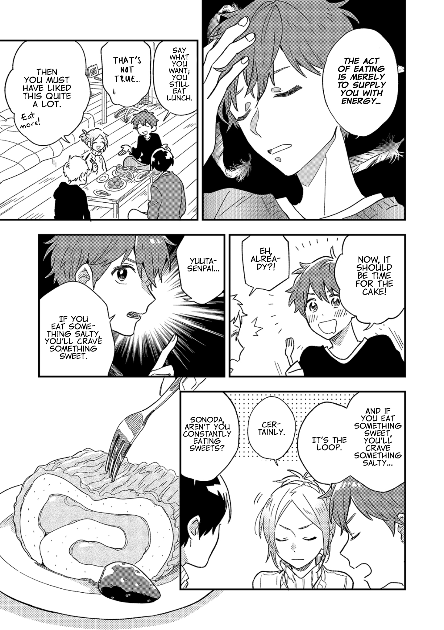 Danshi Koukousei wa Kyou mo Onaka ga Suiteiru Cake styled like Bûche de Noël 第10页