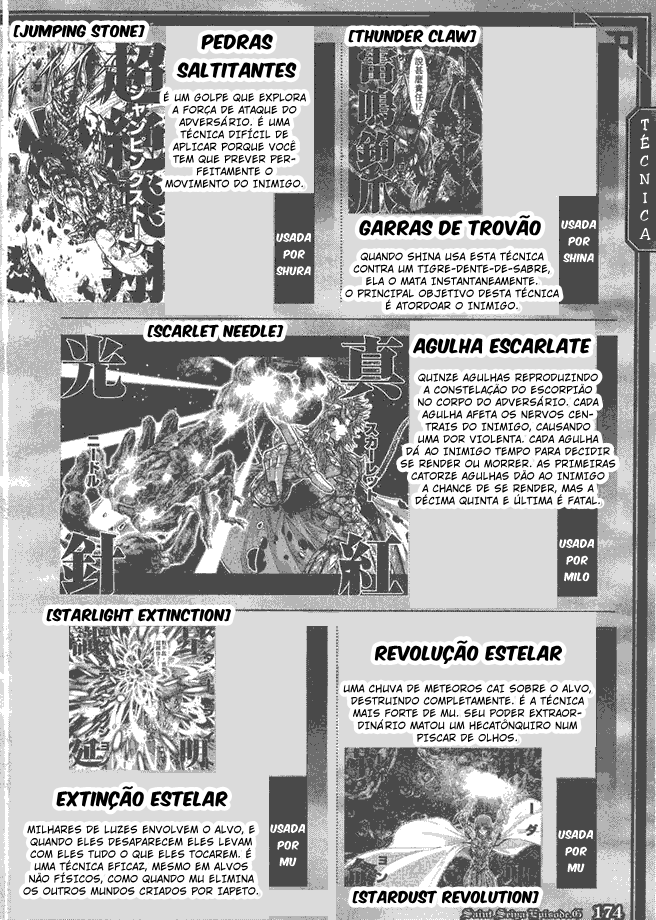 Saint Seiya: Episode G Galaxian Encyclopedia Glossário 第8页