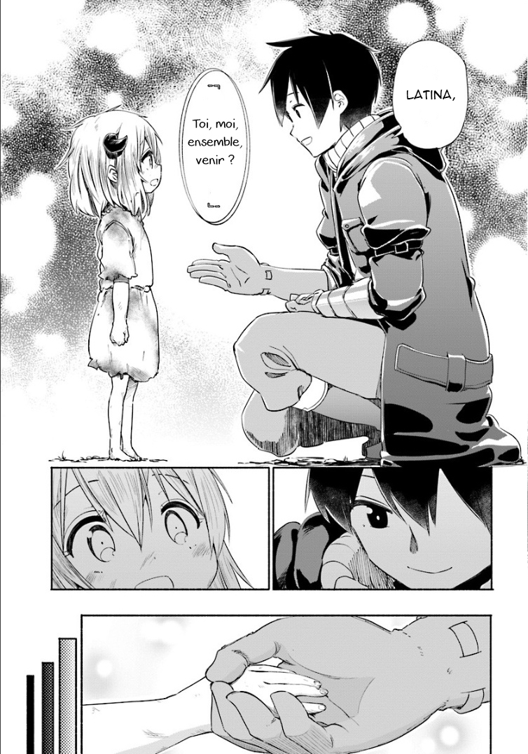 Uchi no Ko no Tame naraba, Ore wa Moshikashitara Maou mo Taoseru kamo Shirenai. Rencontre entre le jeune homme et la fillette 第13页