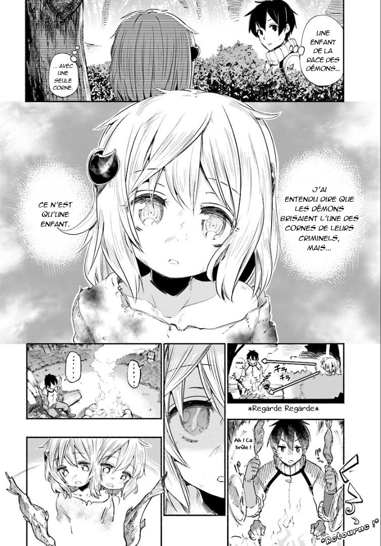 Uchi no Ko no Tame naraba, Ore wa Moshikashitara Maou mo Taoseru kamo Shirenai. Rencontre entre le jeune homme et la fillette 第8页