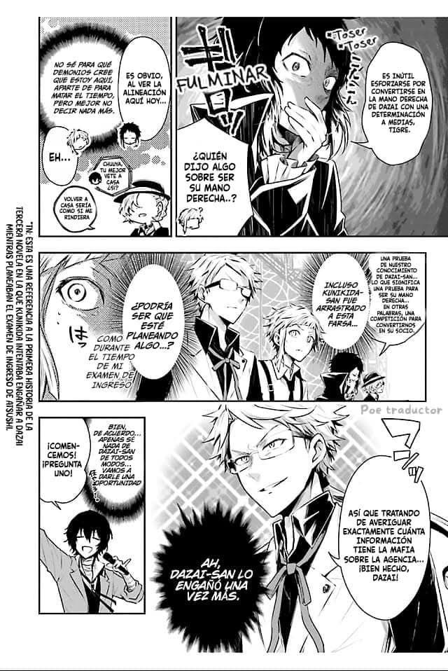 Bungo stray dogs Antología Hana "Torneo de preguntas y respuestas de Dazai Osamu" 第3页