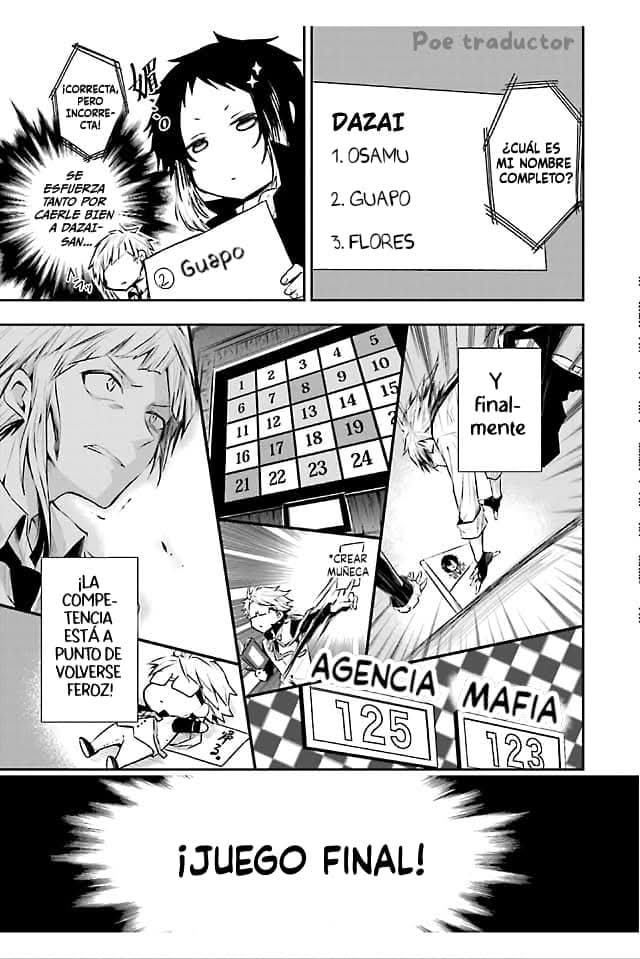 Bungo stray dogs Antología Hana "Torneo de preguntas y respuestas de Dazai Osamu" 第6页