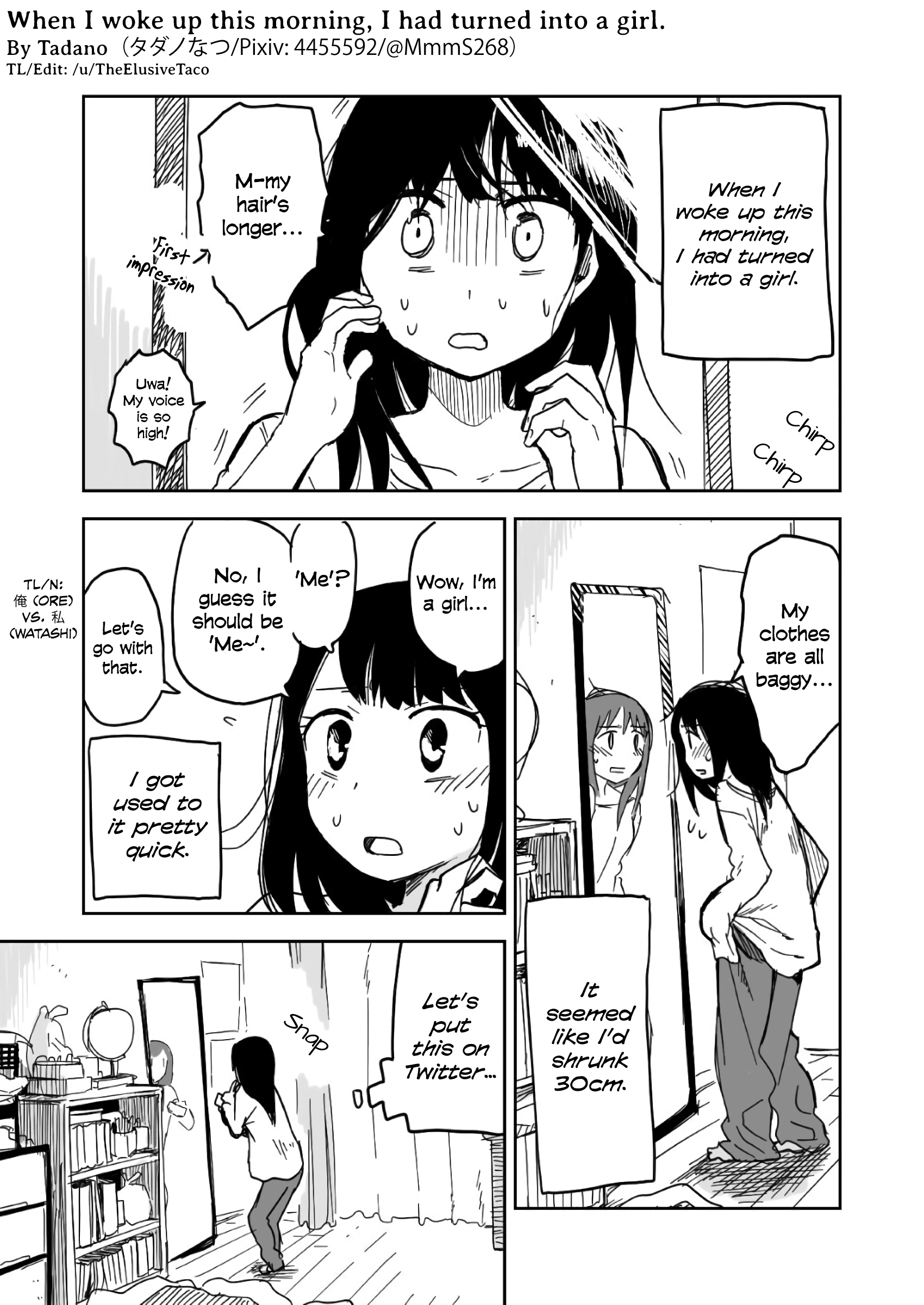 Asaokitara Onnanoko ni Natte ita. 第1页
