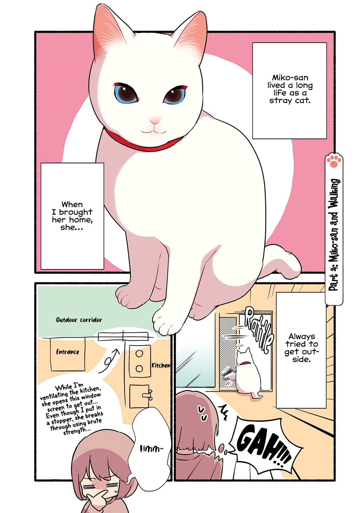 Aisaretagari no Shironeko Miko-san Part 4: Miko-san And Walking 第2页