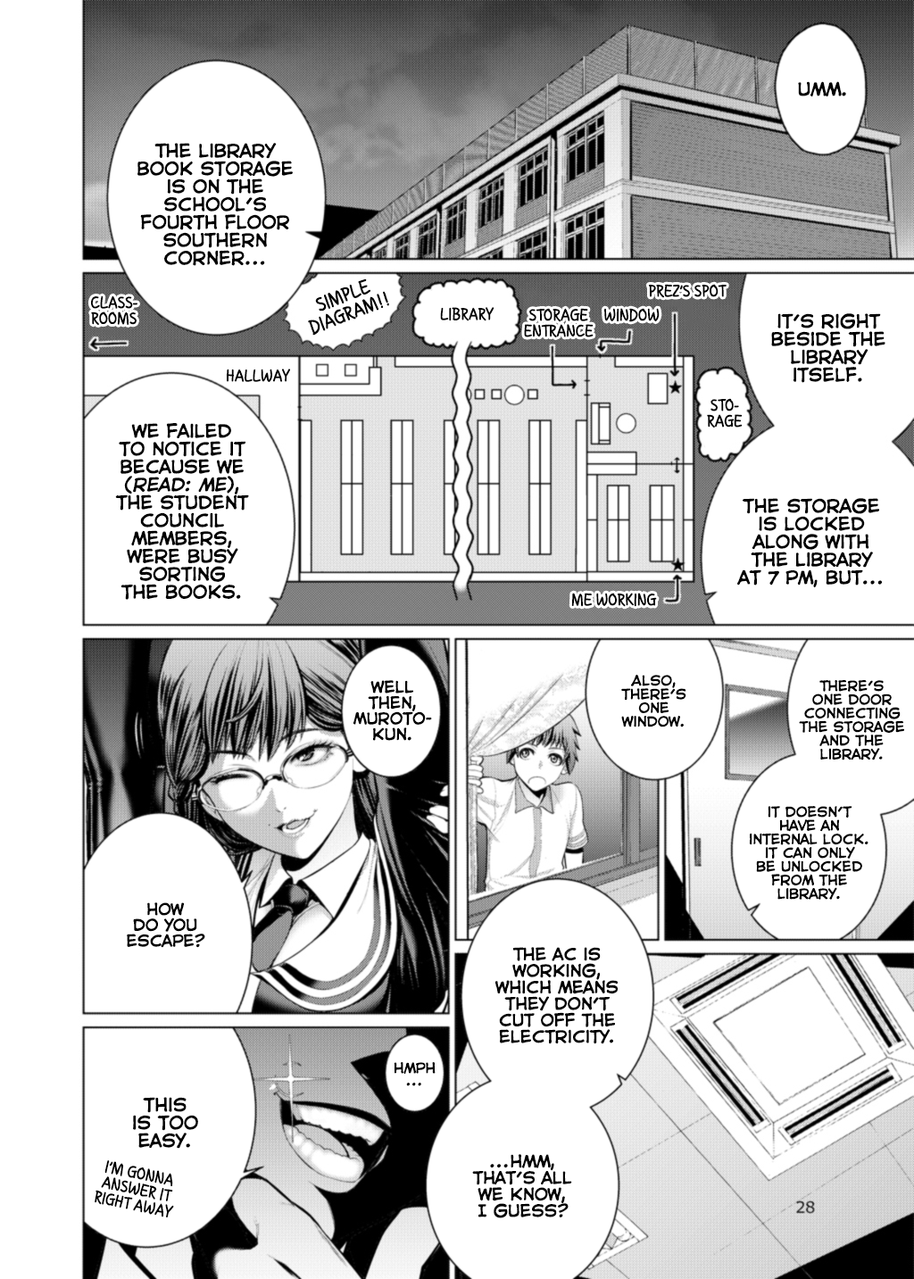 Rakugaki Gakugeikai 2017 Me, the Locked Room, and the Student Council President (Higashida Yuusuke) 第4页