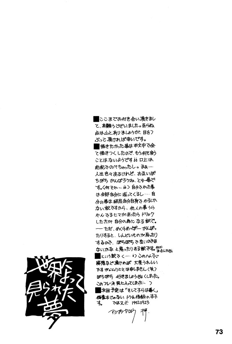 Dragon Ball - A Dream From The World (Doujinshi) Oneshot 第65页