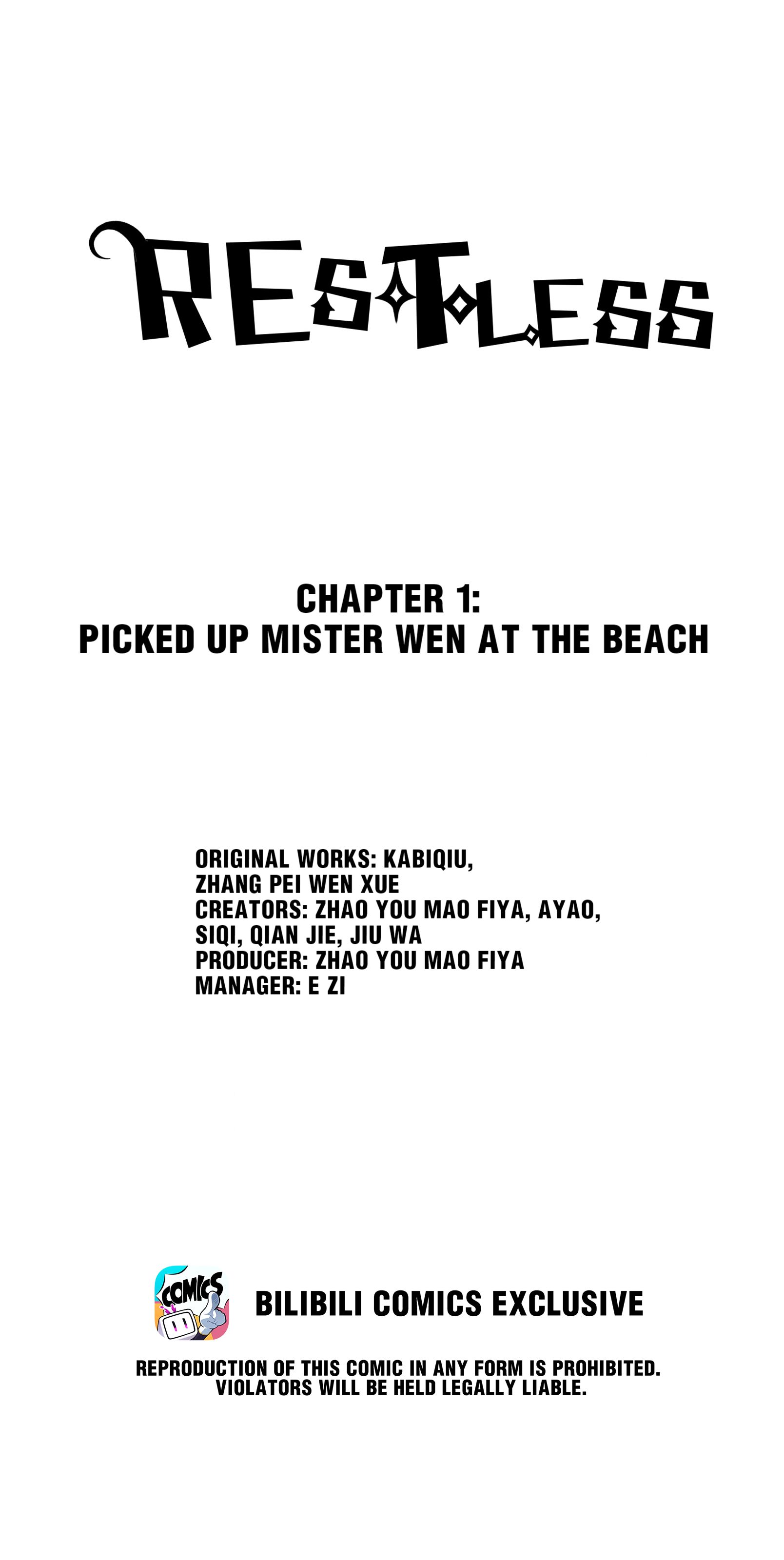 Restless Picked up a Mister Wen at the Beach 第1页