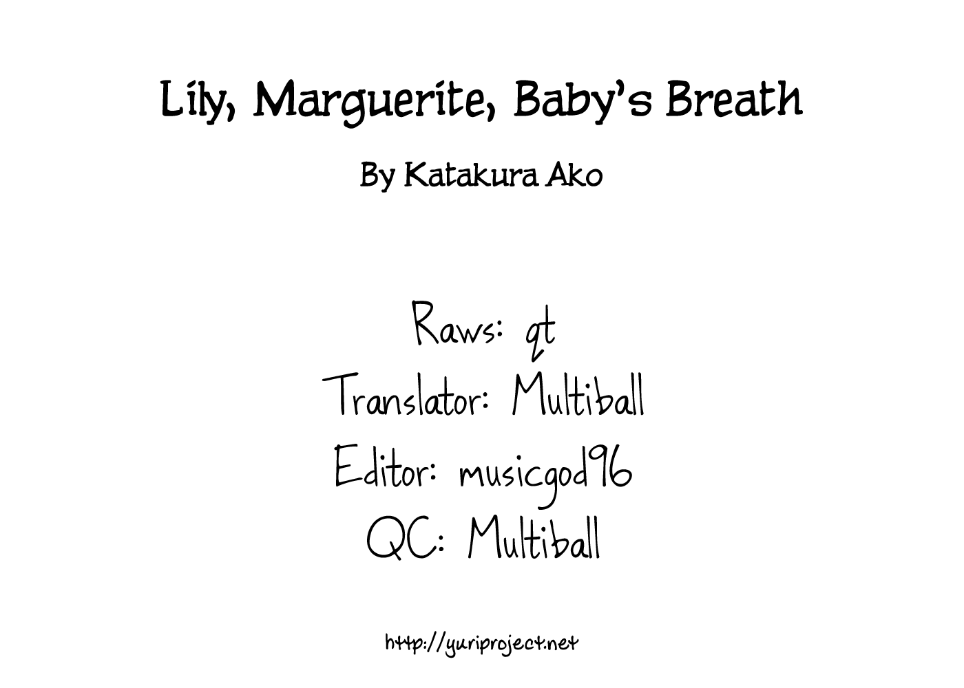 Ashita no Kimi ni Hanataba wo Lily, Marguerite, Baby's Breath 第27页