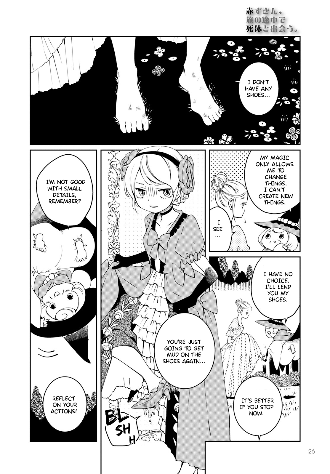 Akazukin, Tabi no Tochuu de Shitai to Deau. The glass slipper accomplice 第23页
