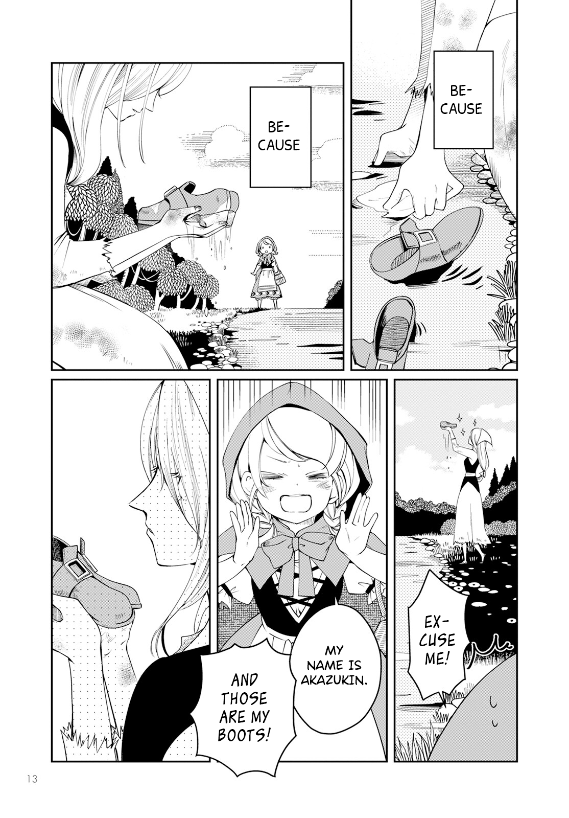 Akazukin, Tabi no Tochuu de Shitai to Deau. The glass slipper accomplice 第10页